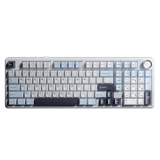 AULA F99 Pro Gasket Mechanical Keyboard-Gradient grey side-engraved keycaps