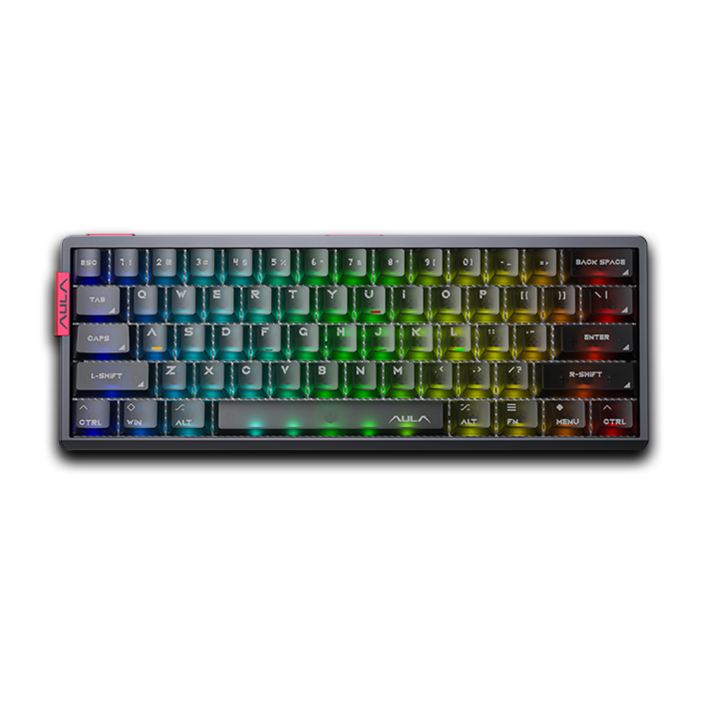 AULA AG60 磁軸 キーボード： デュアルモード切替、5層消音で打鍵音クリア、オールミニウムボディ