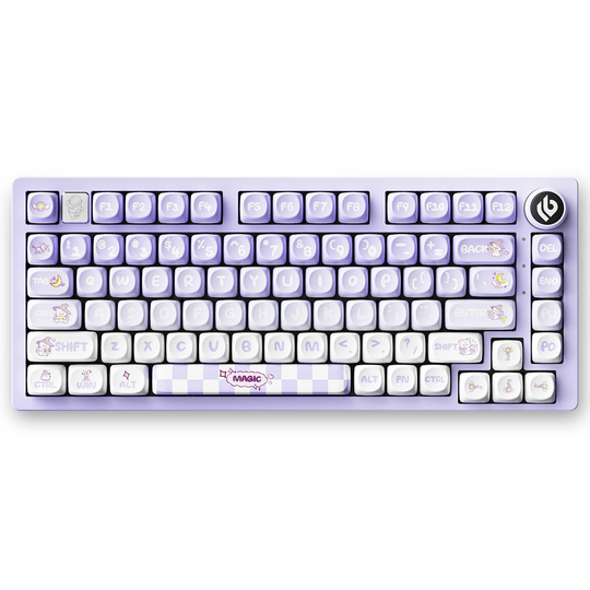 HI75 75% Customized Mechanical Keyboard-Purple Magic Bear