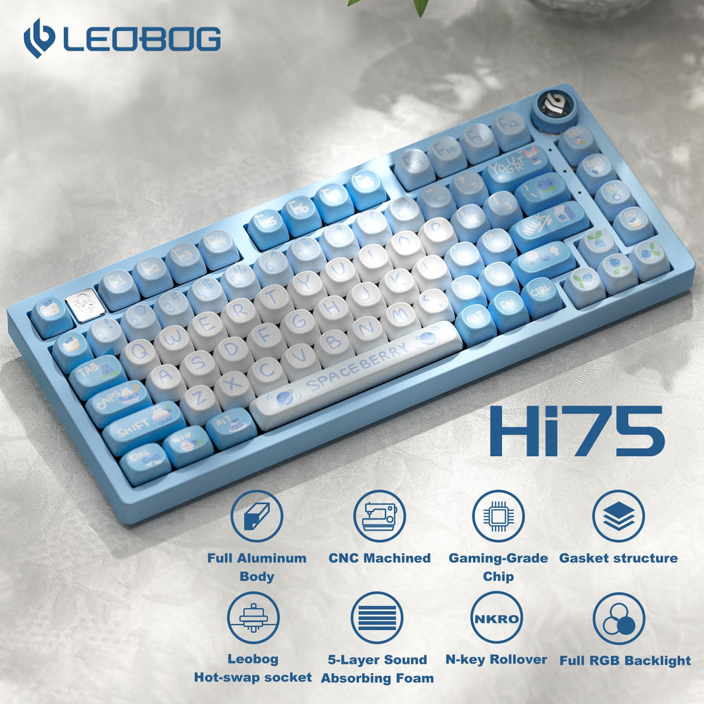 HI75 75% Customized Mechanical Keyboard-Blueberry Party - Aula Inno